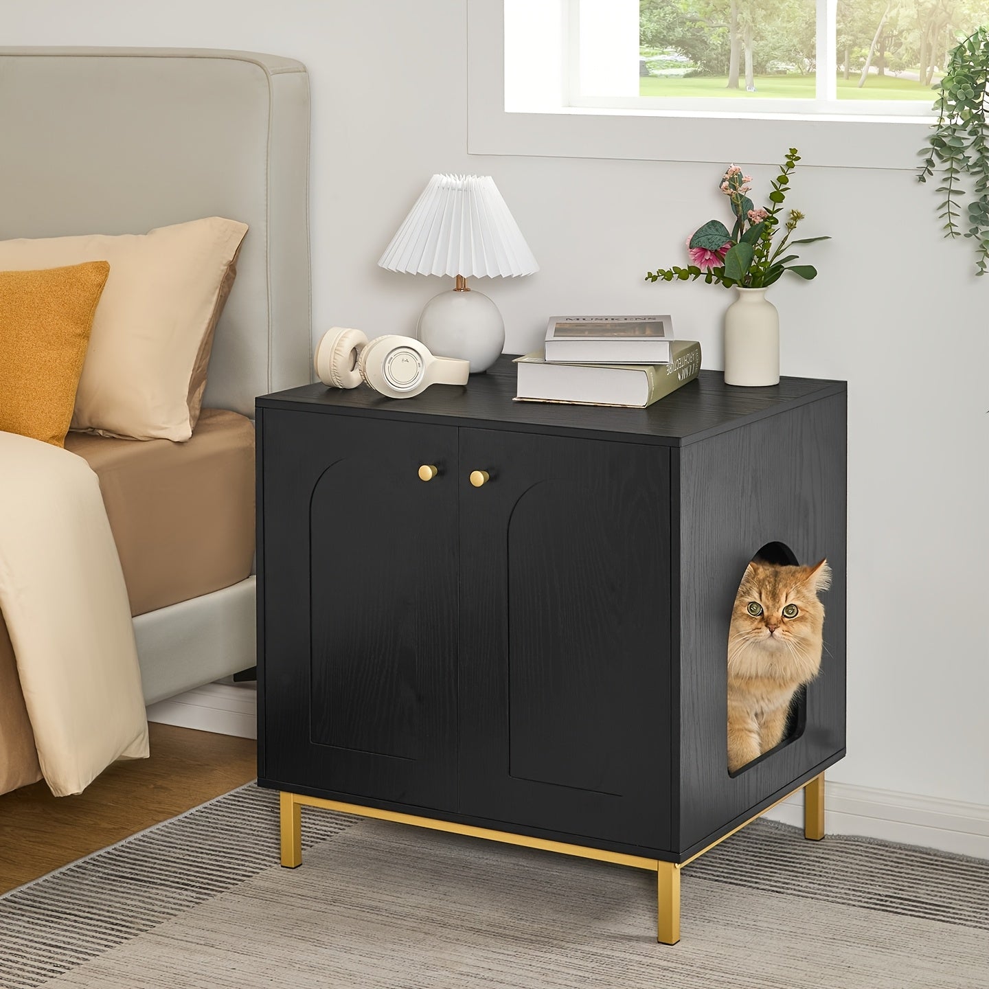 Versatile Cat Litter Cabinet with Door