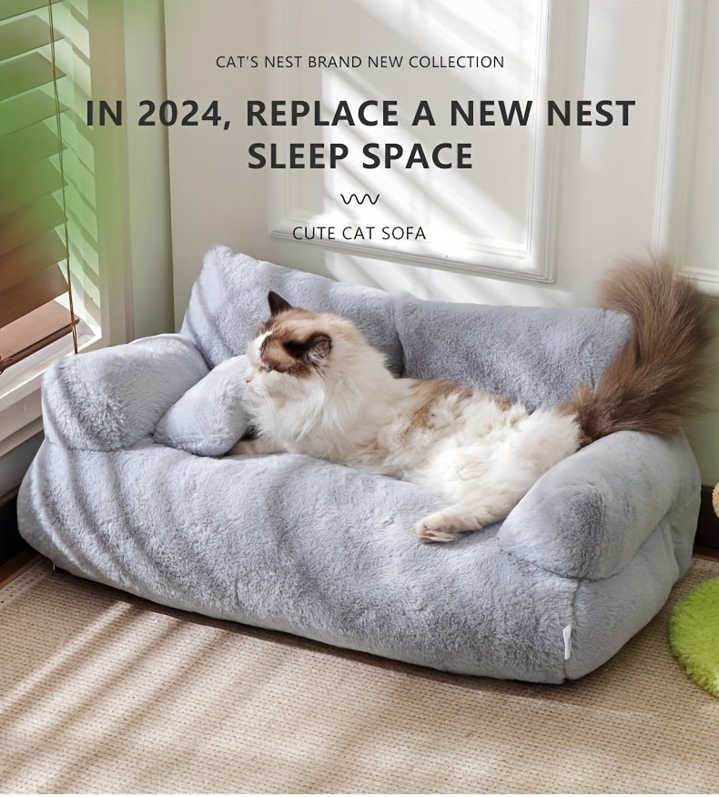 Plush Cat Sofa Bed