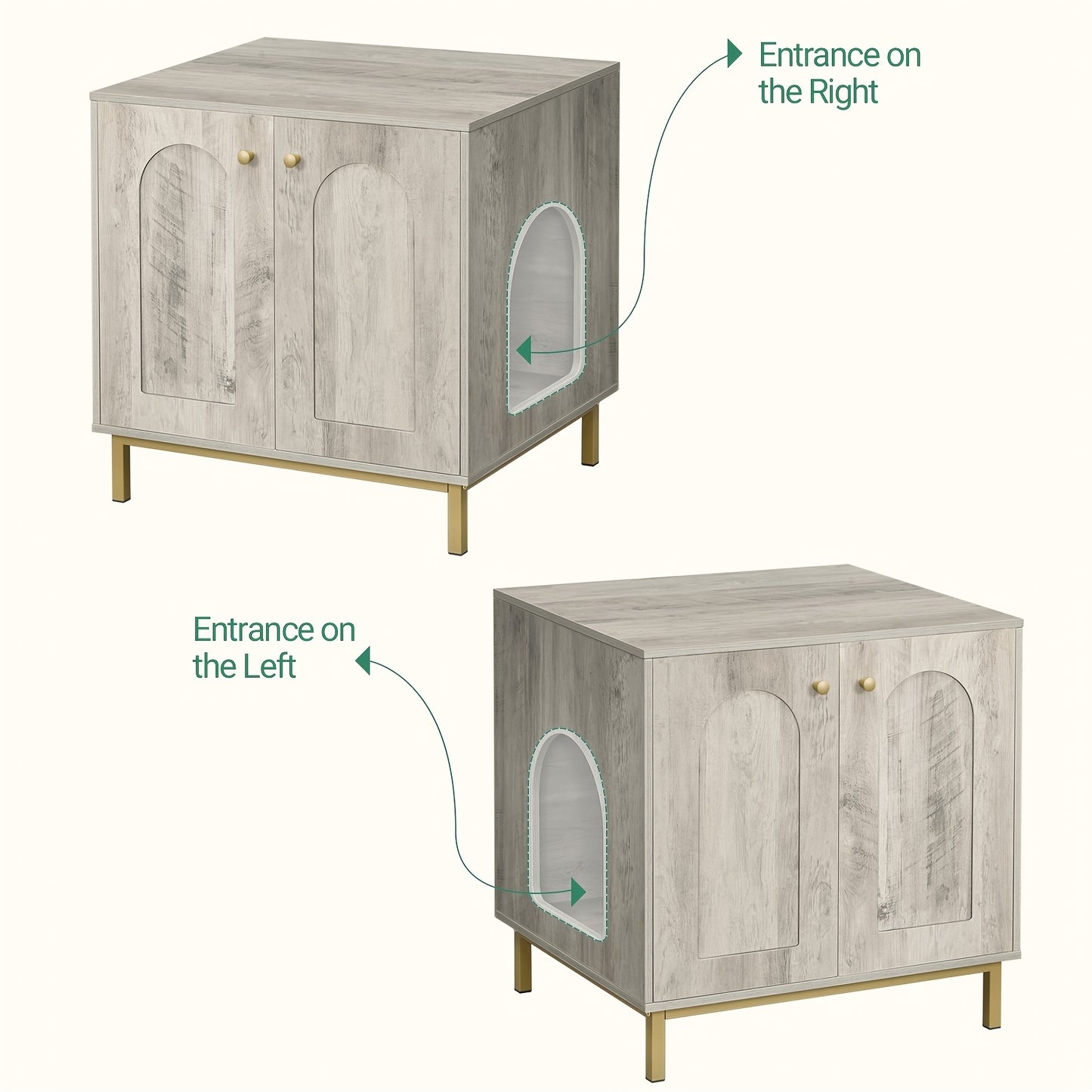 Versatile Cat Litter Cabinet with Door