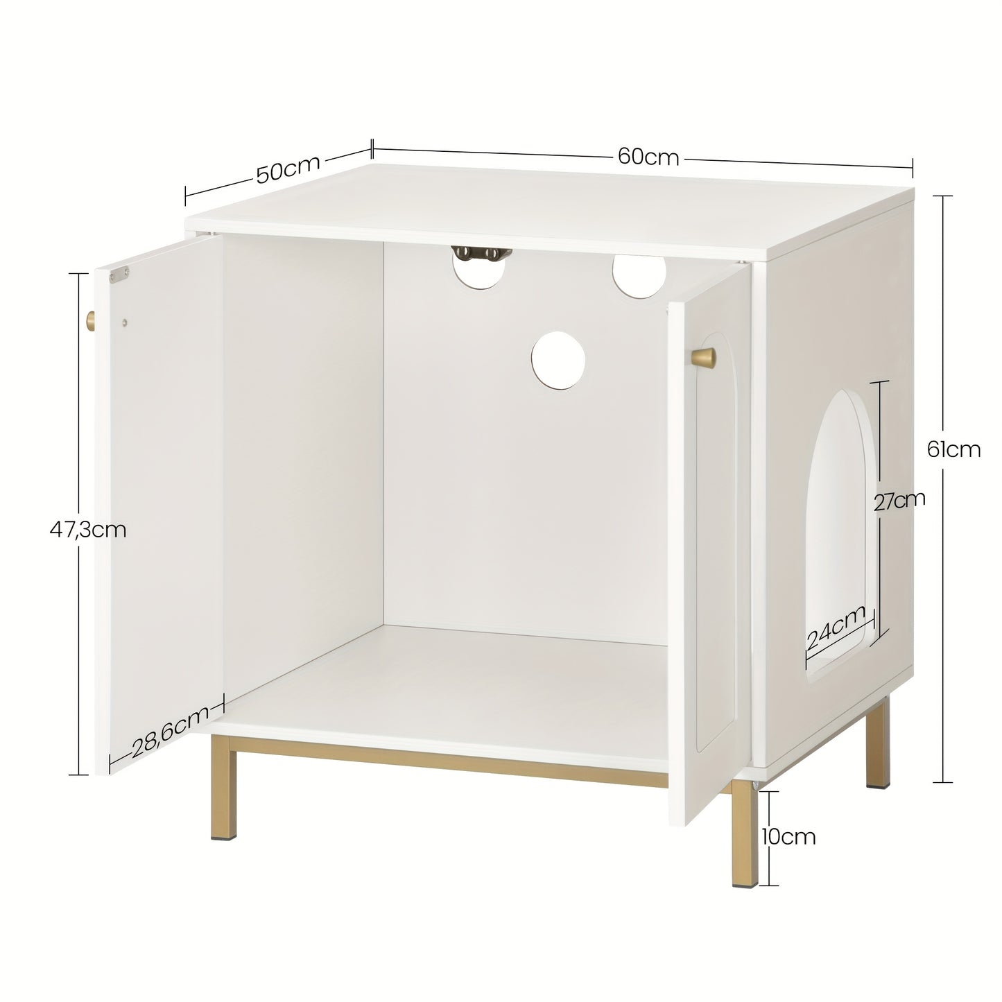 Versatile Cat Litter Cabinet with Door
