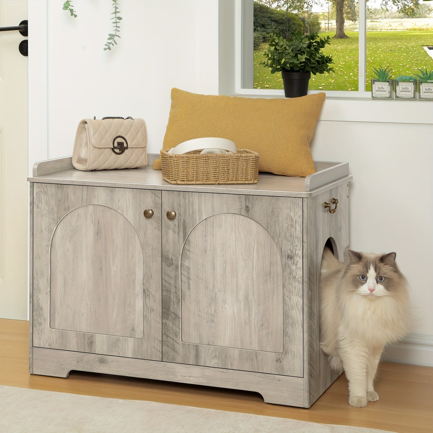 Cat Cabinet with Handles