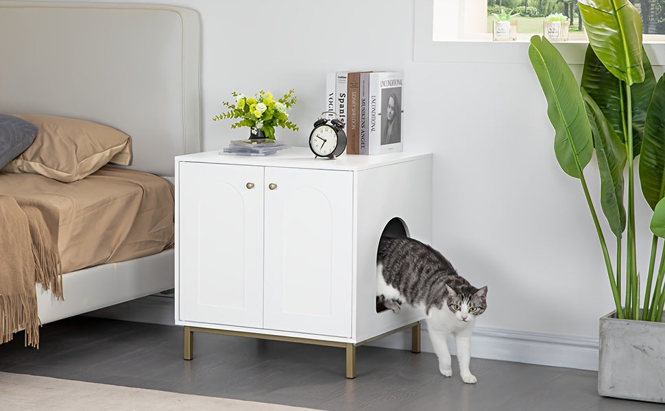 Versatile Cat Litter Cabinet with Door