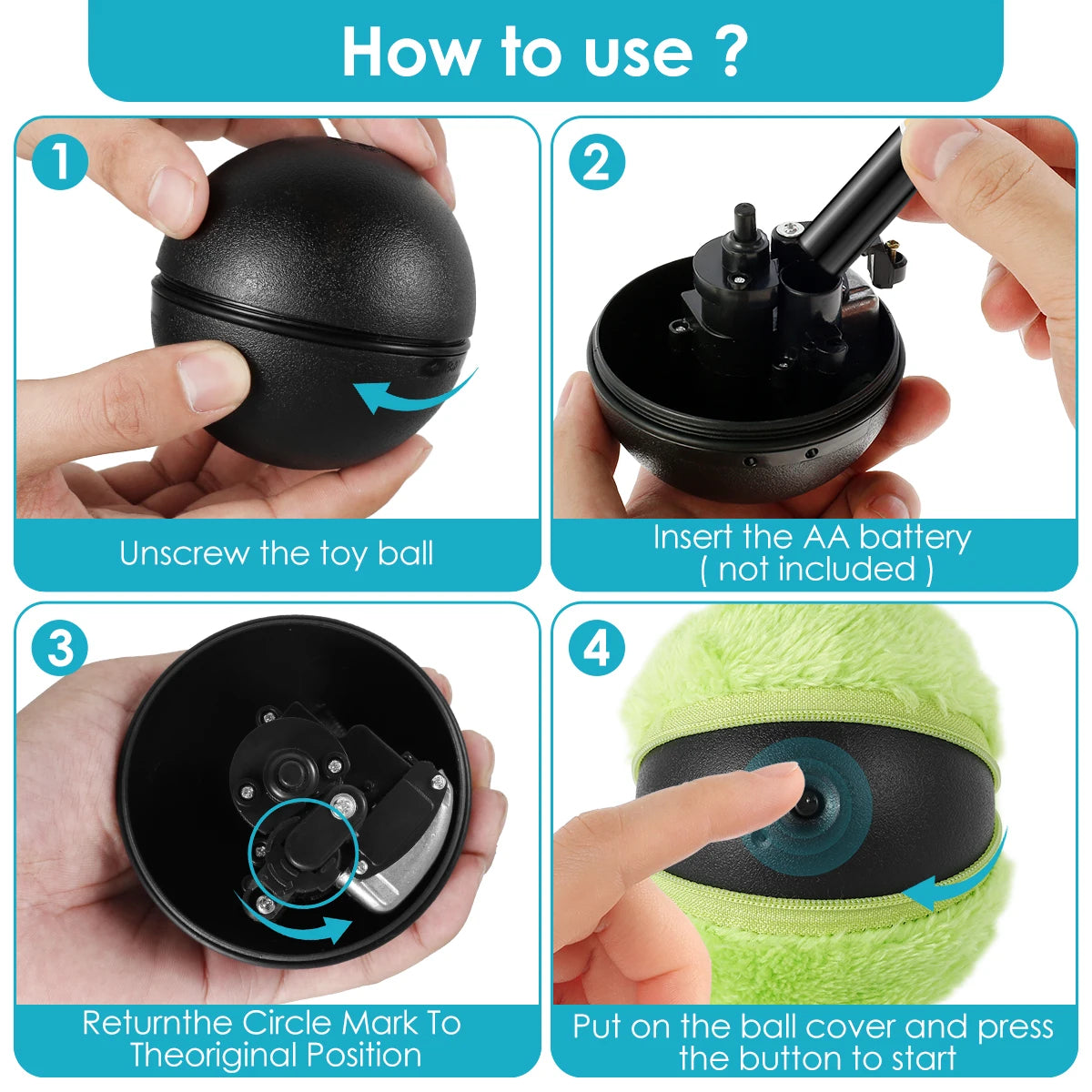 Pet Ball Toy Automatic Rolle