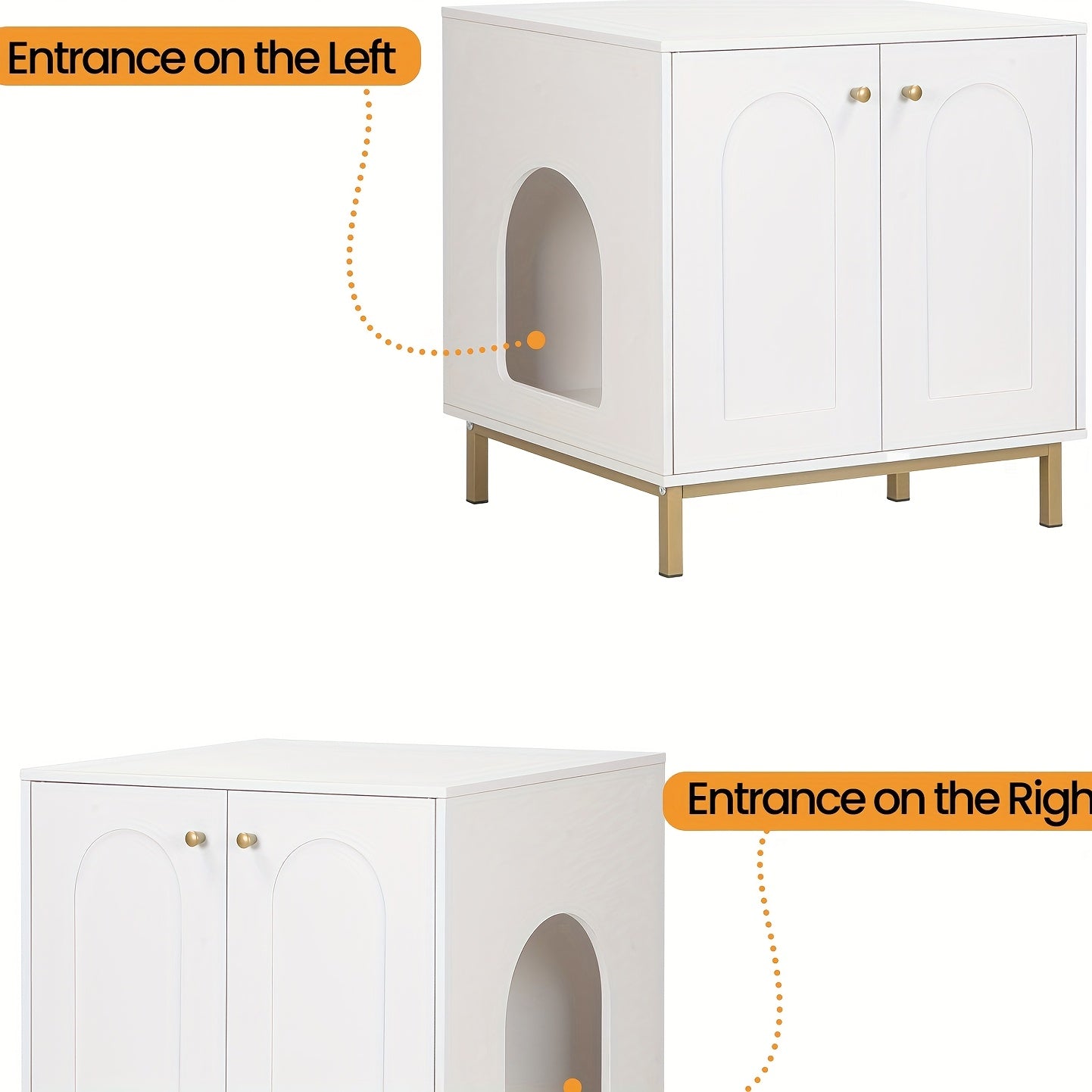 Versatile Cat Litter Cabinet with Door