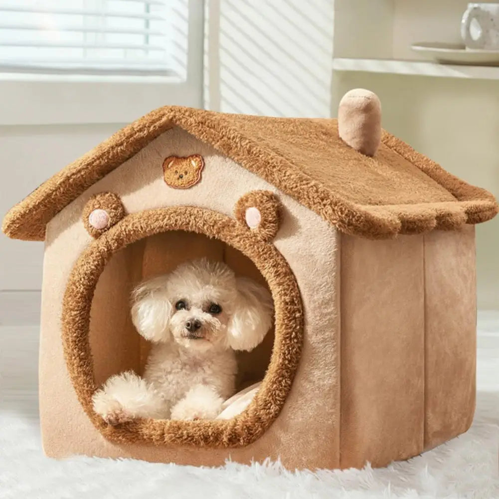 Pet Bed with Removable Cushion Pillow