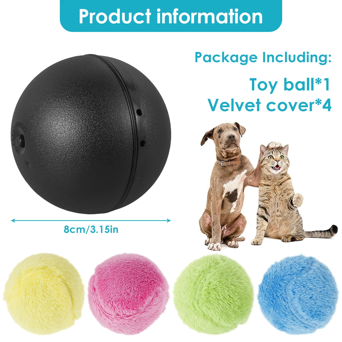 Pet Ball Toy Automatic Rolle