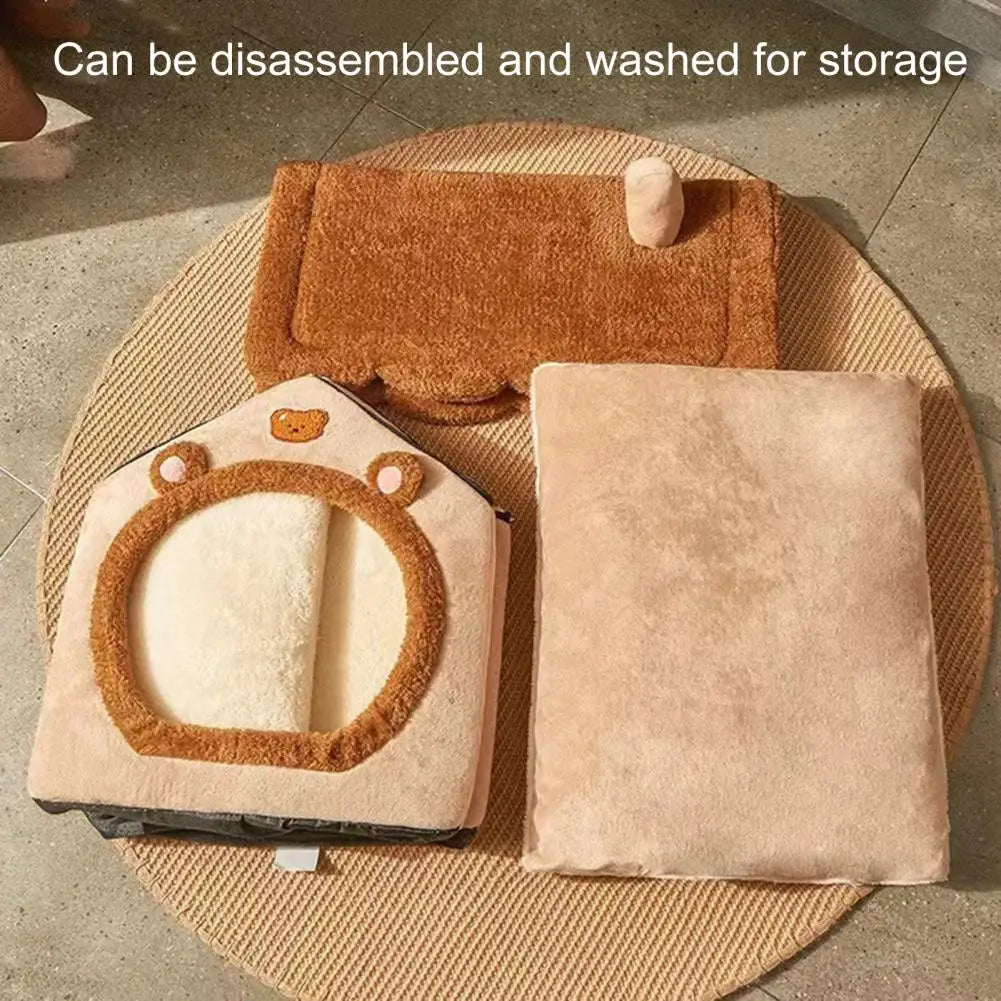 Pet Bed with Removable Cushion Pillow